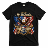We The People Patriotic 250th Anniversary Eagle 1776-2026 T-Shirt - Black