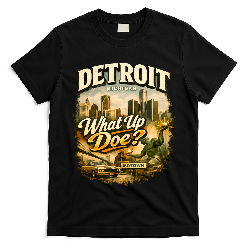 What Up Doe Detroit Michigan Motown T-Shirt