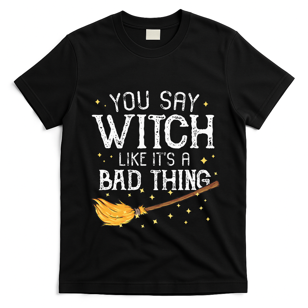 Witchy Vibes Halloween Present T-Shirt - Black