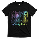 Witchy Vibes Halloween Spooky Season T-Shirt - Black