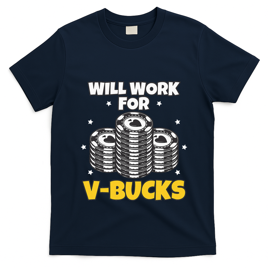 Will Work For Bucks V Gaming Gifts For Rpg T-Shirt