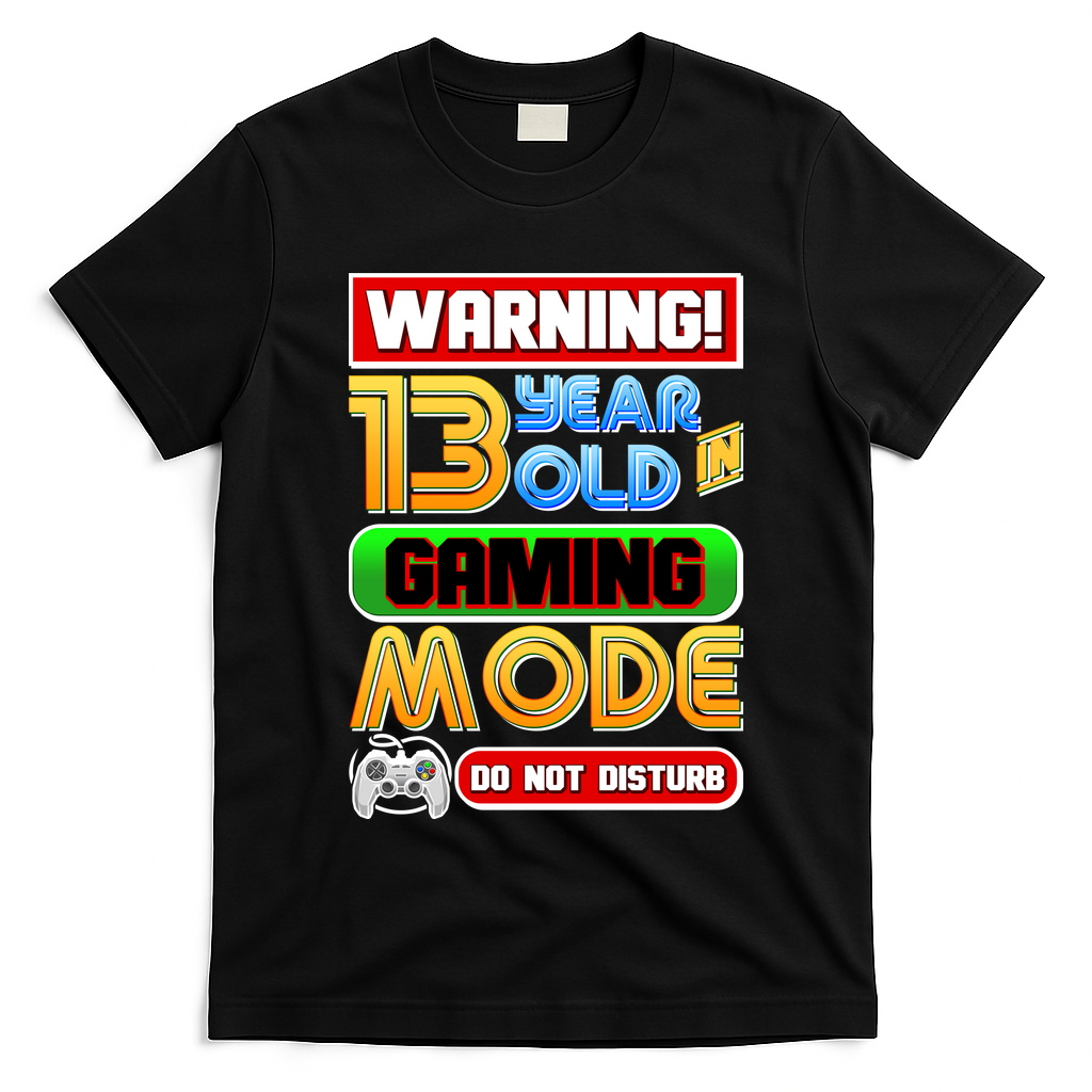 Warning 13 Year Old In Gaming Mode Birthday T-Shirt