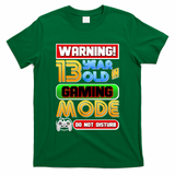 Warning 13 Year Old In Gaming Mode Birthday T-Shirt