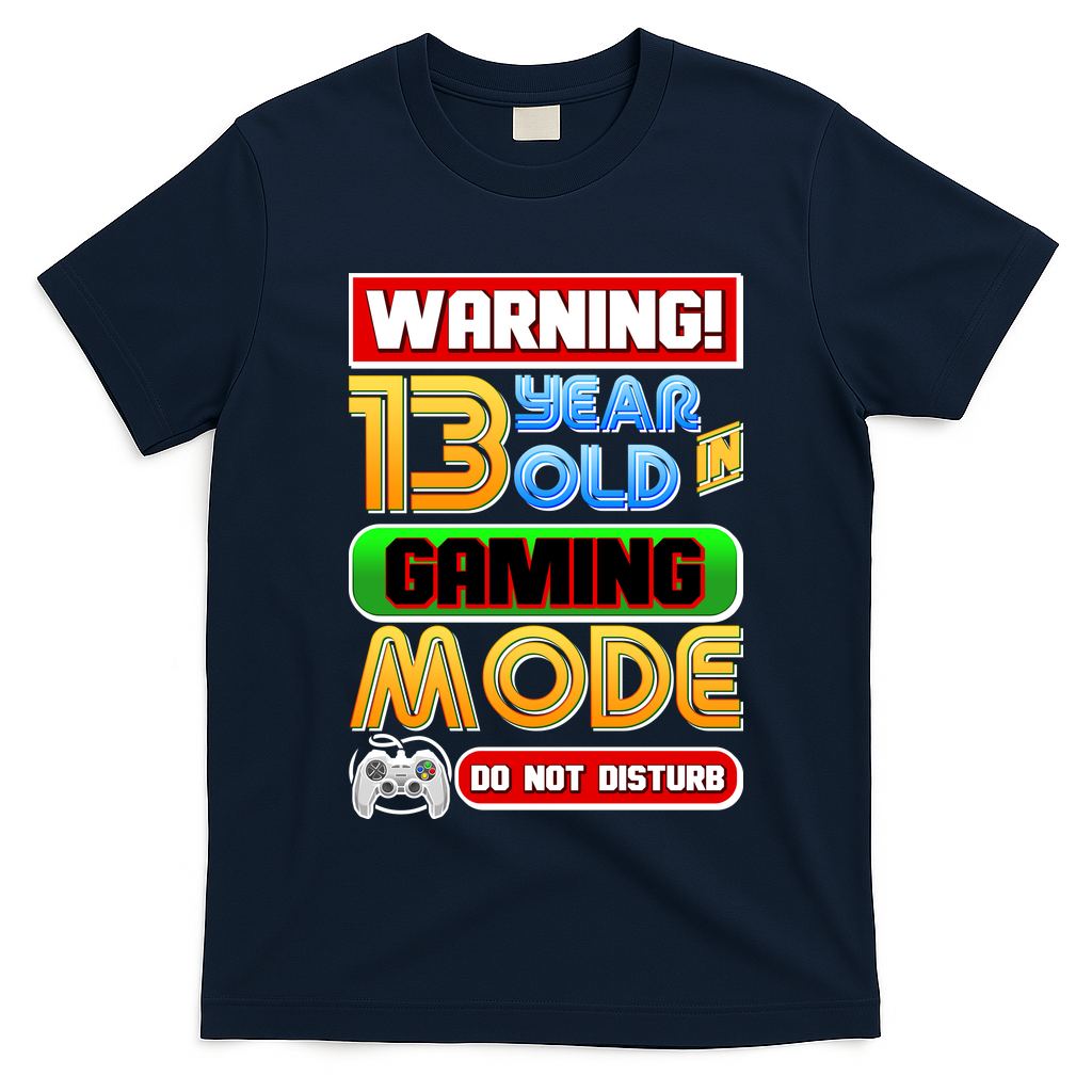 Warning 13 Year Old In Gaming Mode Birthday T-Shirt