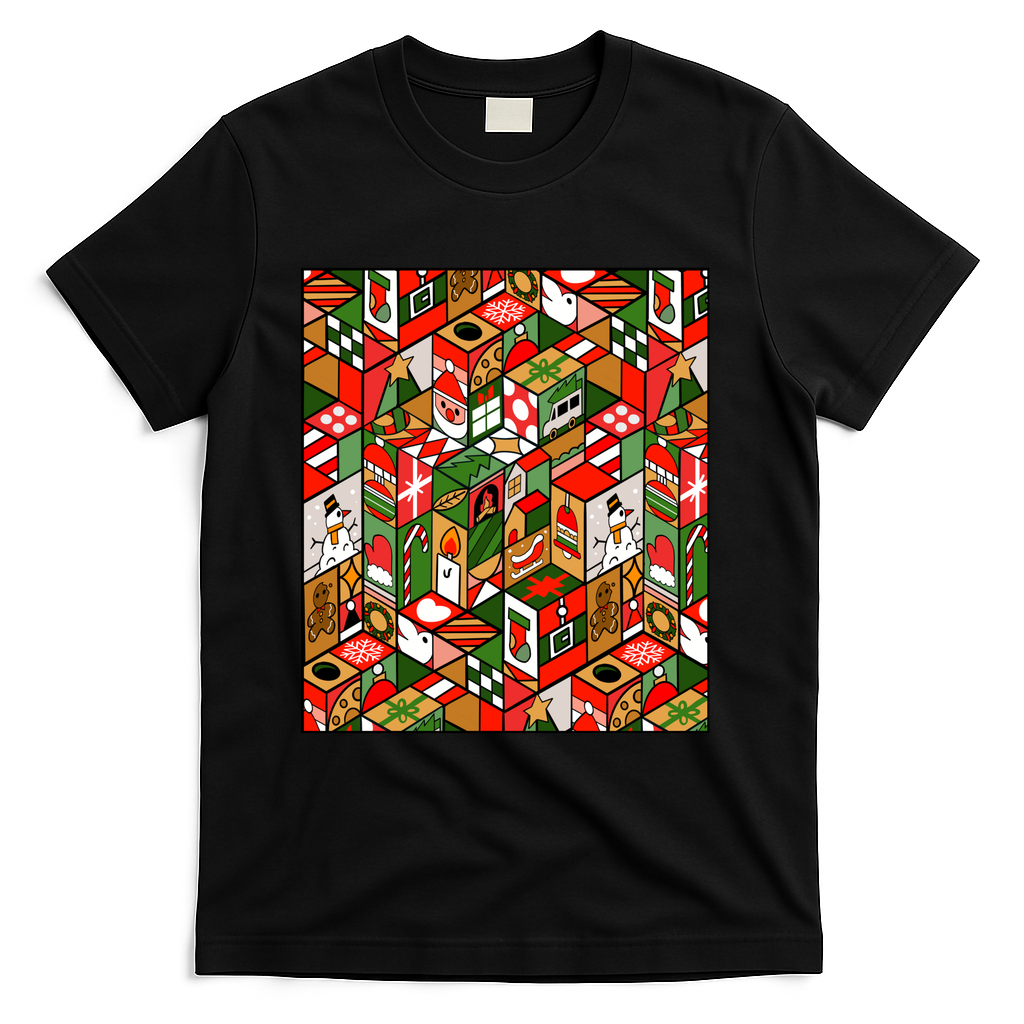 Xmass Geometry Pattern - Black