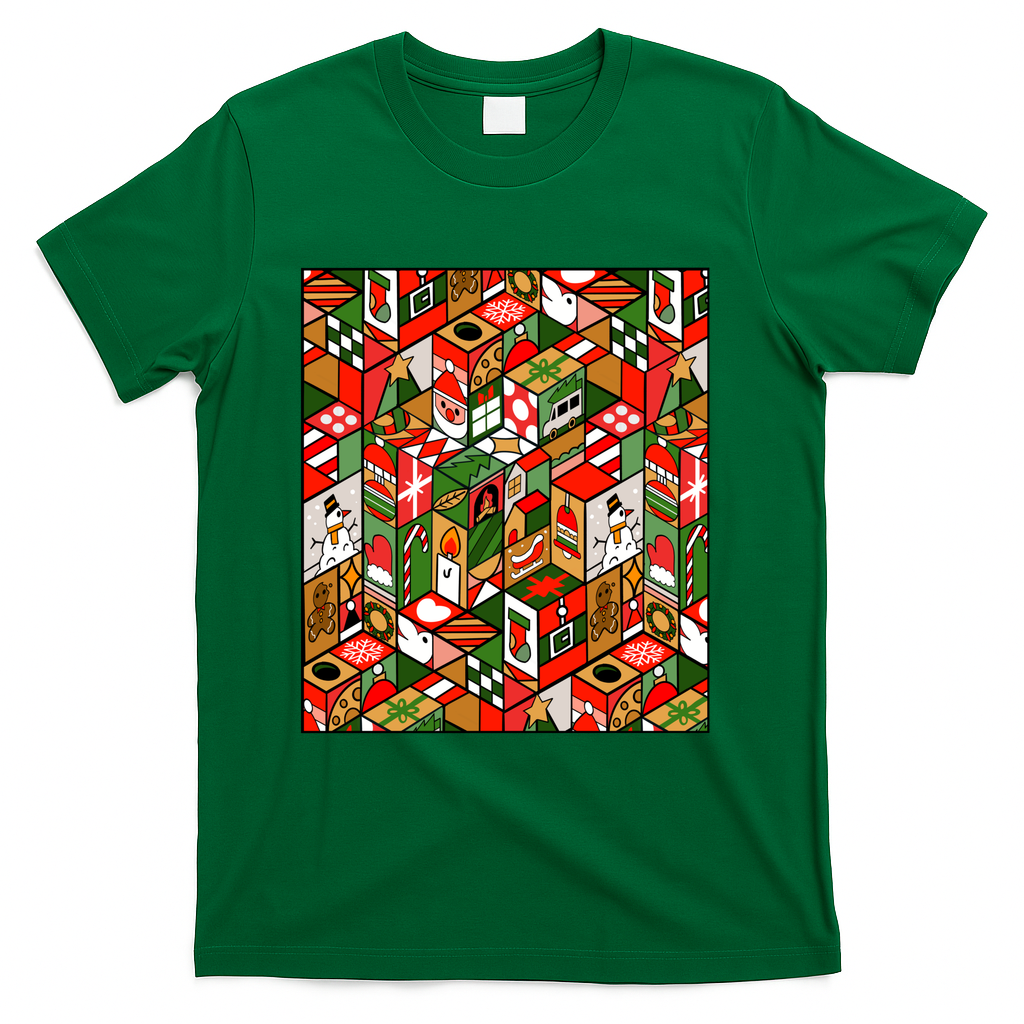 Xmass Geometry Pattern - Green