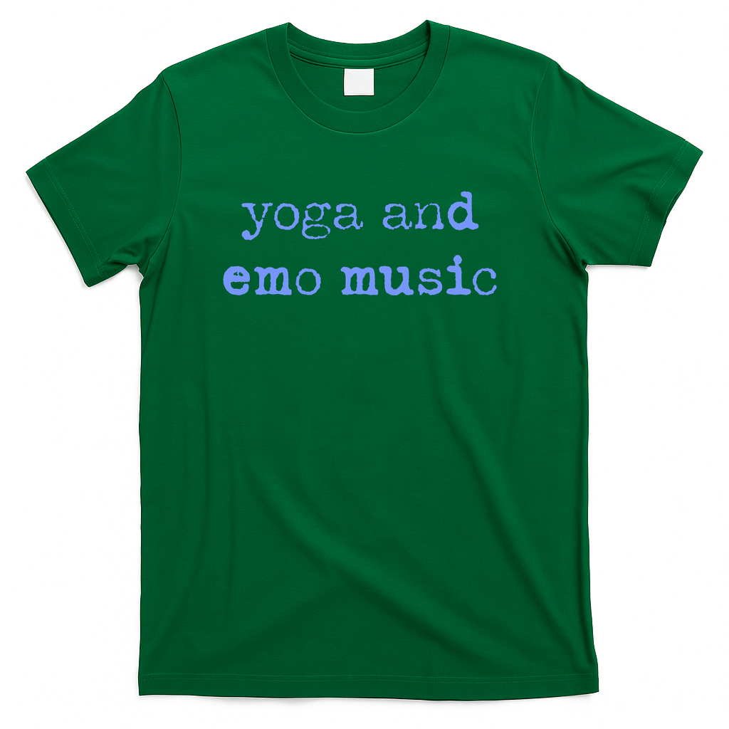 Yoga and Emo Music Grunge Typography Blue - Green