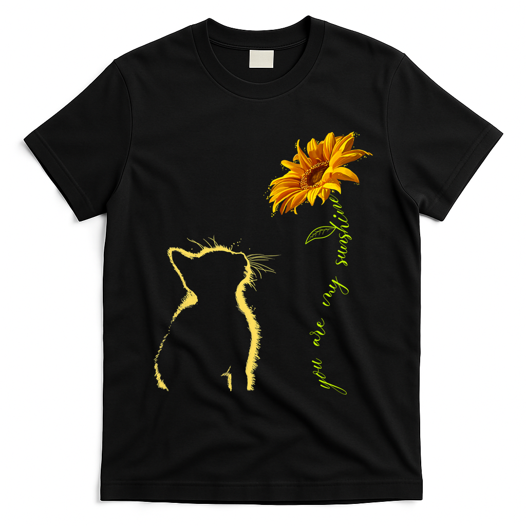 You Are My Sunshine Cat Sunflower T-Shirt