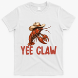 Yee Claw Crawfish Southern Funny Seafood T-Shirt - White