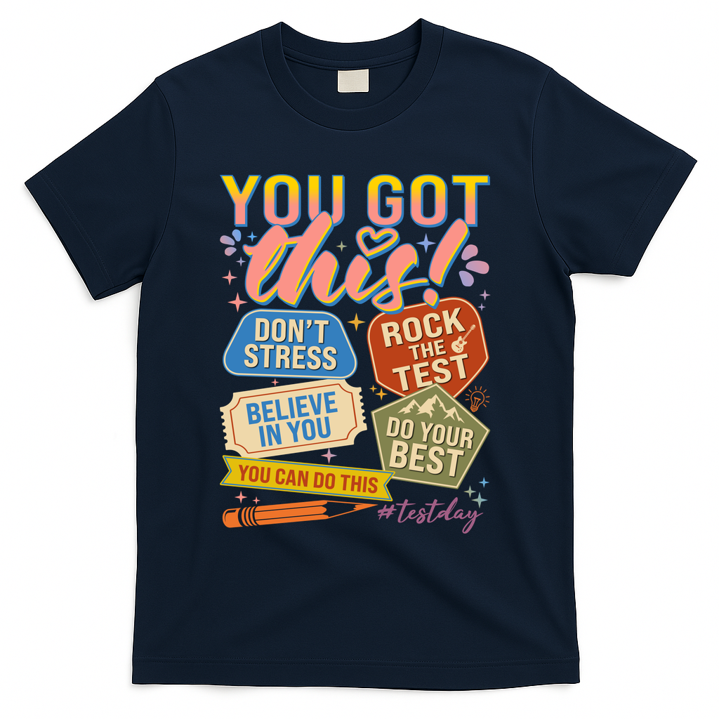 You Got This #Testday State Testing T-Shirt - Navy