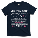 Yes ItS A Scar I Call It My Tittoo T-Shirt - Navy Blue