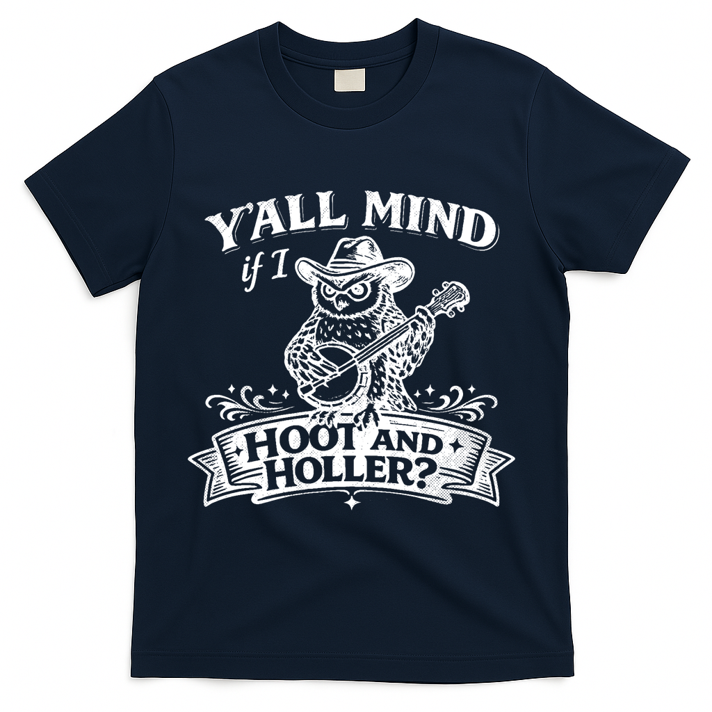 Yall Mind If I Hoot And Holler T-Shirt - Navy