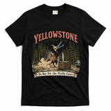 Yellowstone National Park Do Not Pet The Fluffy Cows T-Shirt - Black