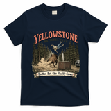 Yellowstone National Park Do Not Pet The Fluffy Cows T-Shirt - Navy Blue