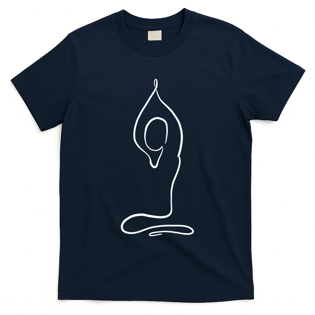 Yoga Position One Line Art Pilates Namaste Asana Buddhism Cool Gift T-Shirt