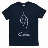 Yoga Position One Line Art Pilates Namaste Asana Buddhism Cool Gift T-Shirt
