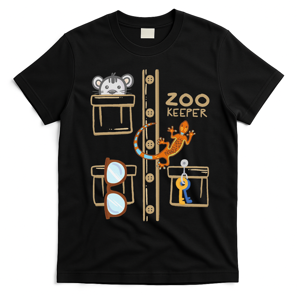 Zookeeper Costume Halloween Jungle Explorer T-Shirt - Black
