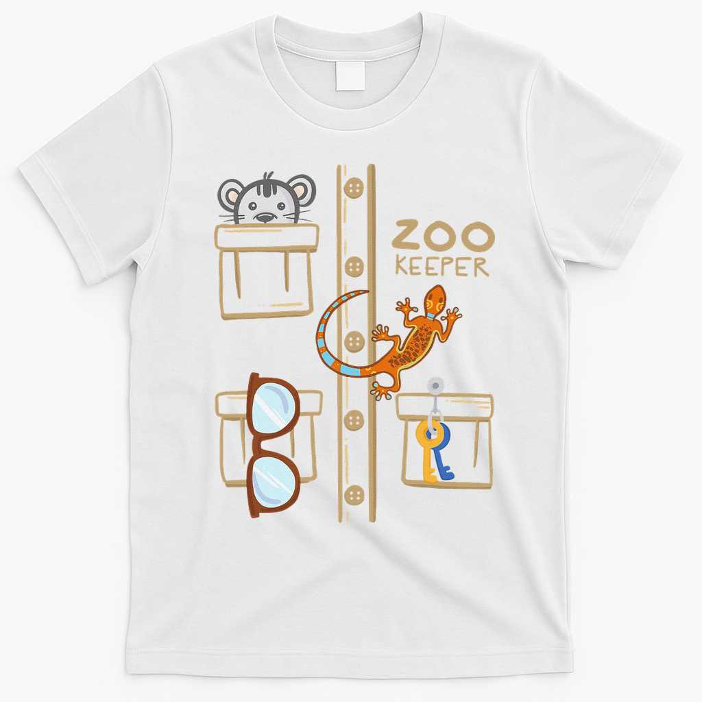 Zookeeper Costume Halloween Jungle Explorer T-Shirt - White