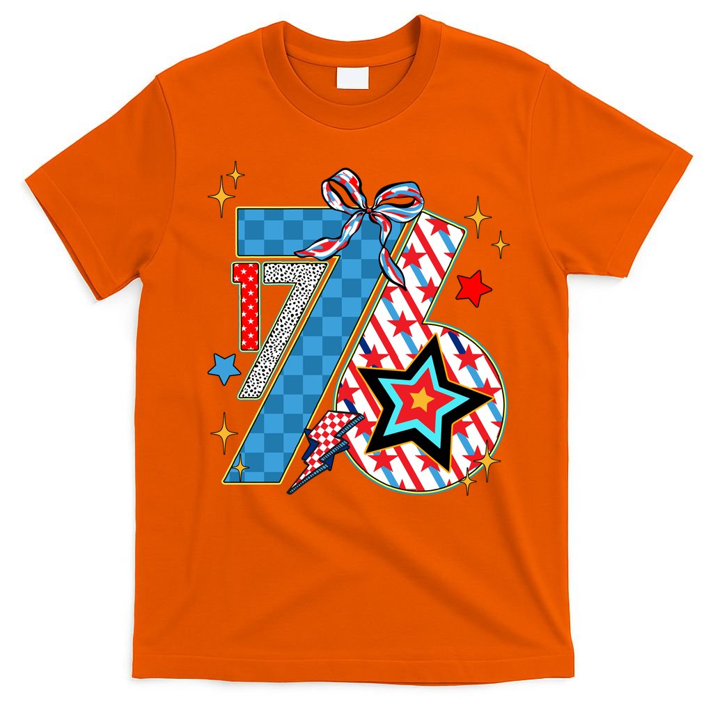 America 1776 4th Of July Retro 80s Style T-Shirt