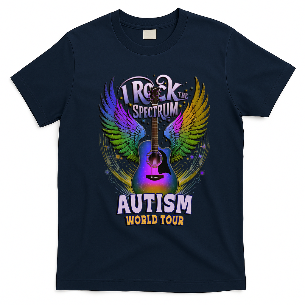 Rockstar I ROCK THE SPECTRUM Autism World Awareness Dad T-Shirt