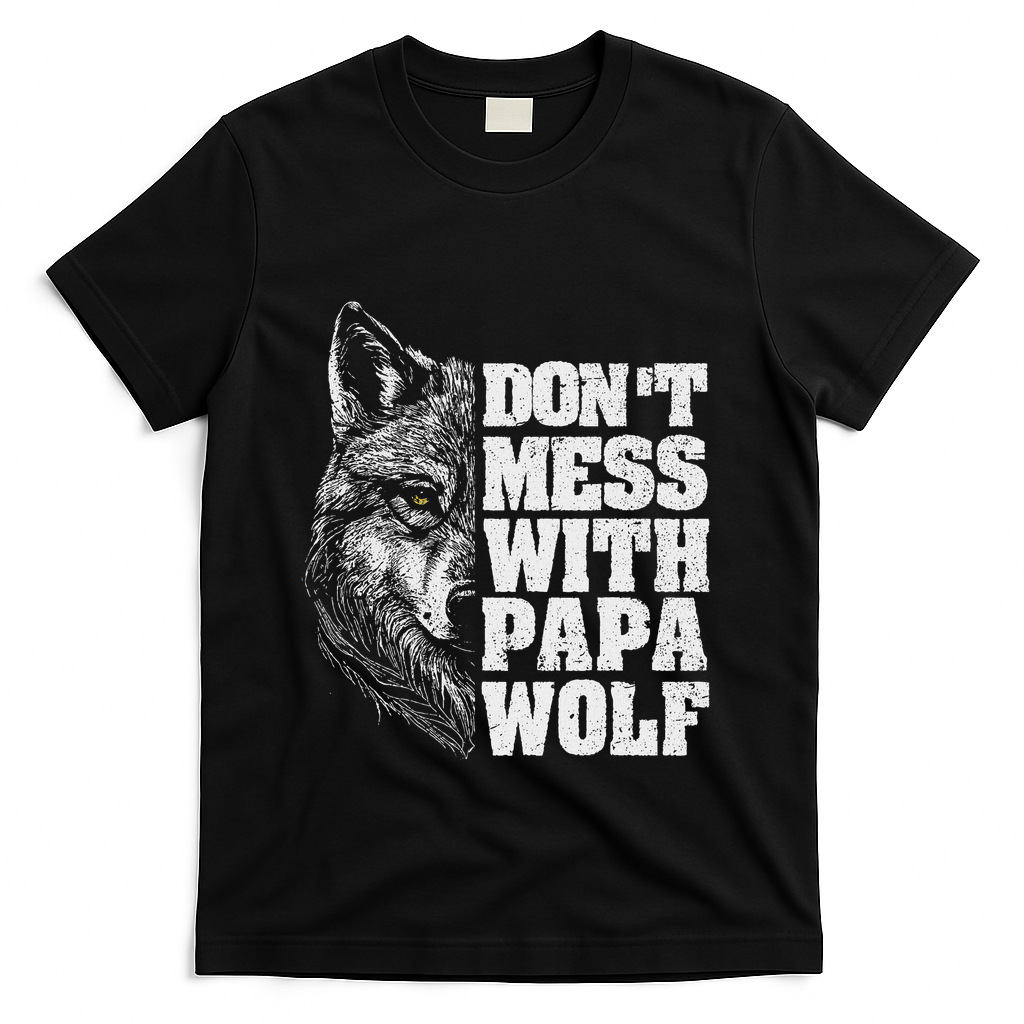 DonT Mess With Papa Wolf Dad For FatherS Day T-Shirt
