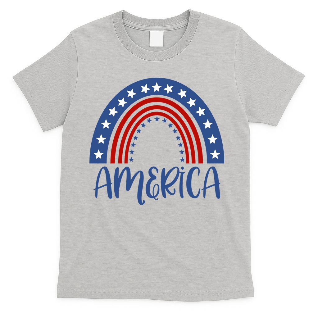 America 4th Of July Rainbow USA T-Shirt