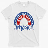 America 4th Of July Rainbow USA T-Shirt