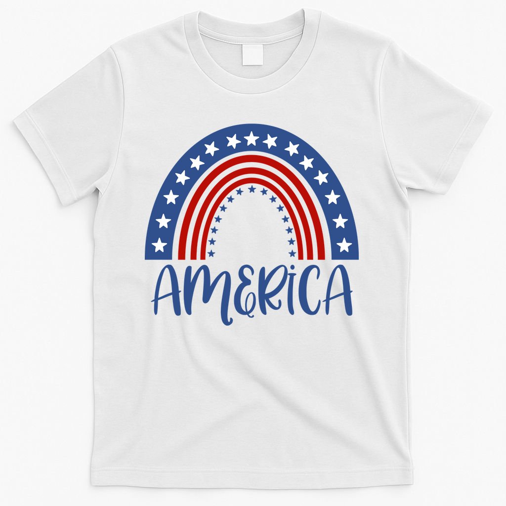 America 4th Of July Rainbow USA T-Shirt