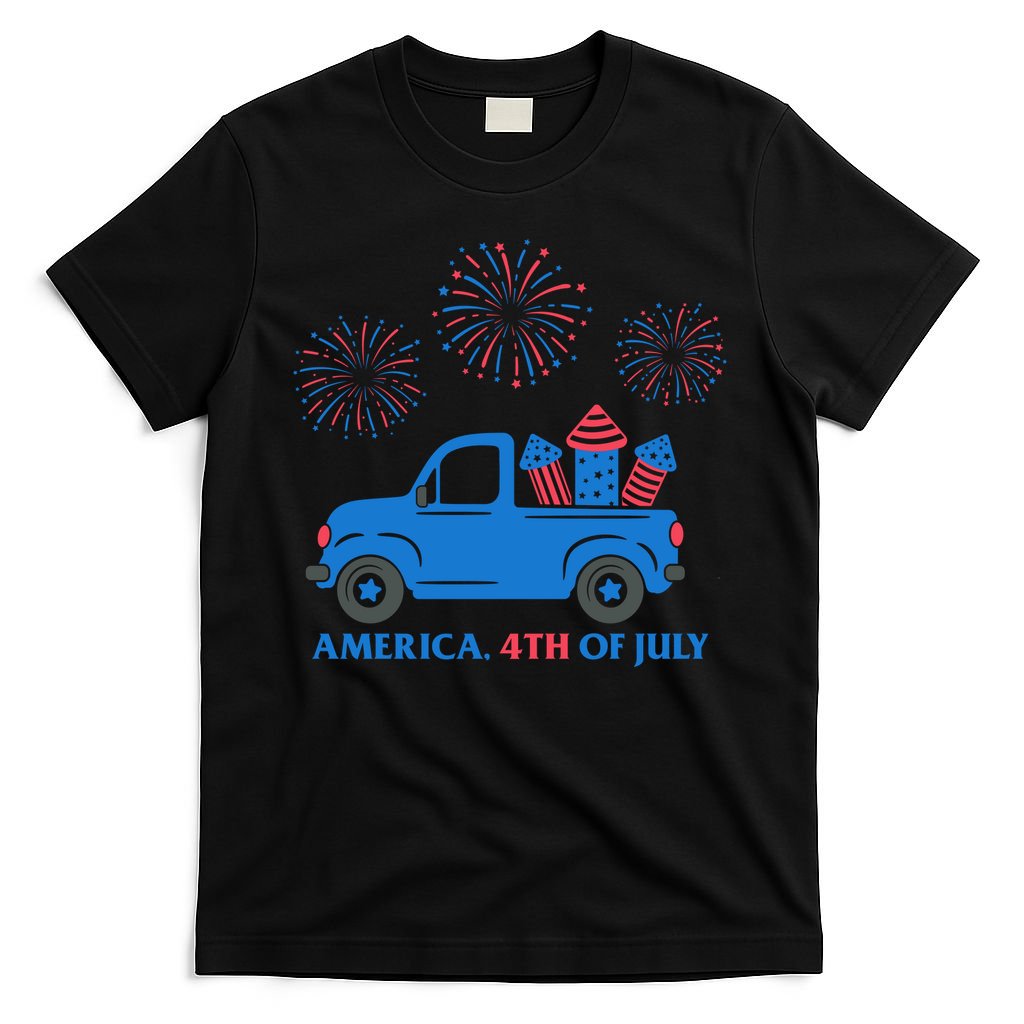 America 4th Of July Firework Truck T-Shirt