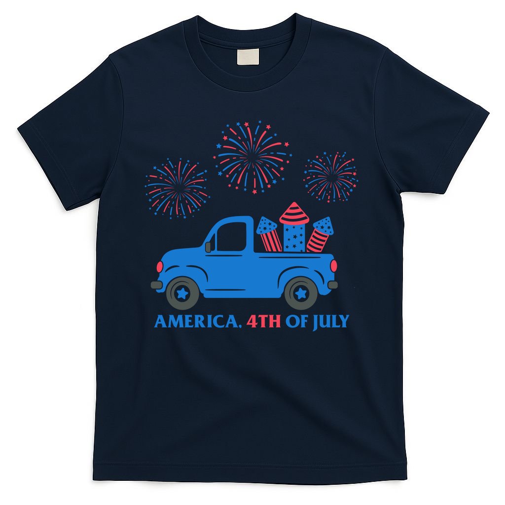 America 4th Of July Firework Truck T-Shirt