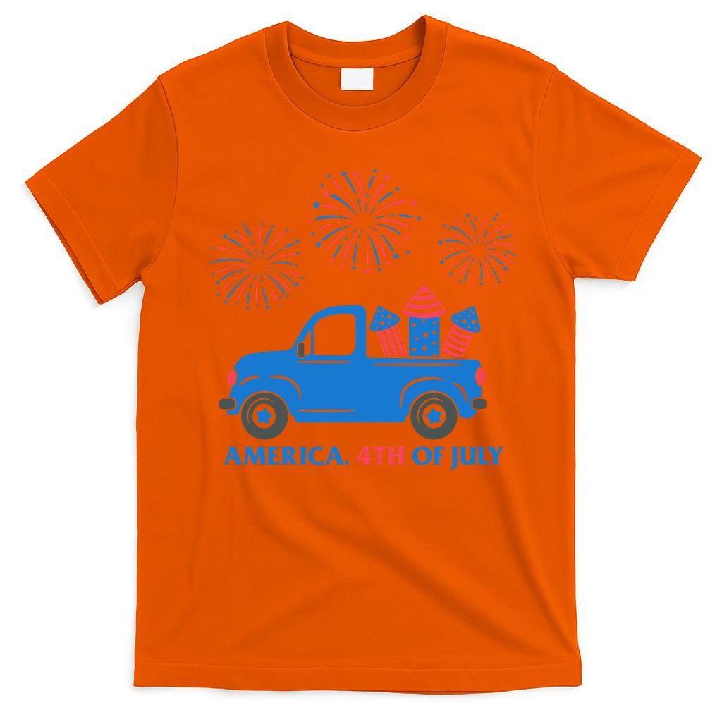 America 4th Of July Firework Truck T-Shirt