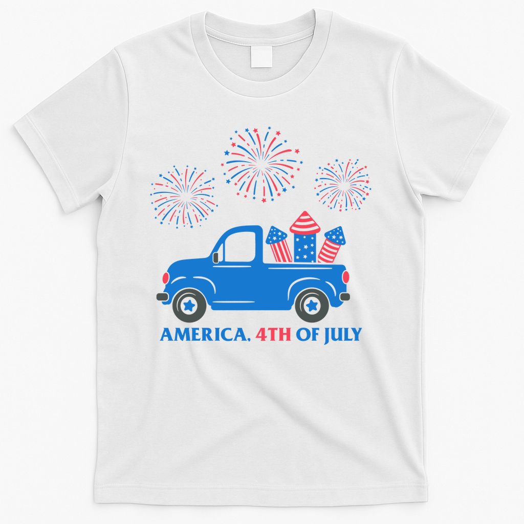 America 4th Of July Firework Truck T-Shirt
