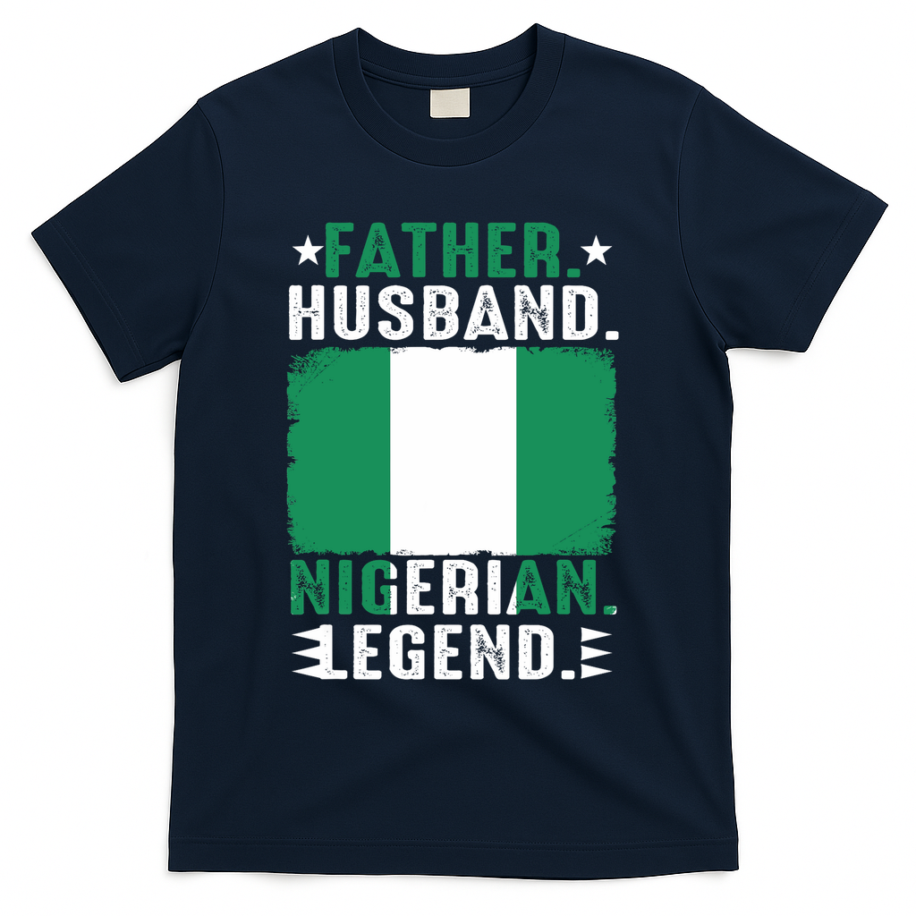 Father Husband Nigeria Father's Day Proud Dad Family Lover  T-Shirt