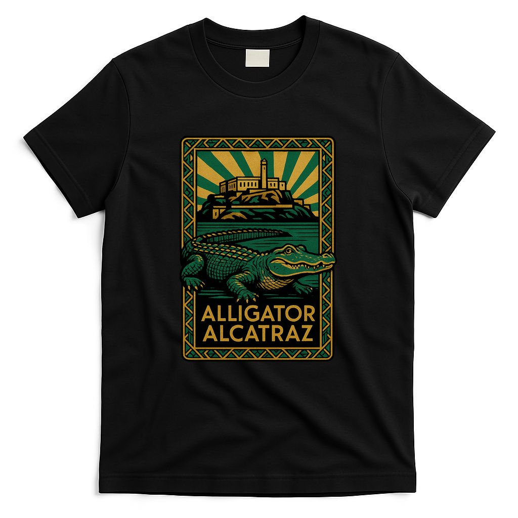 Alligator Alcatraz Art Deco T-Shirt