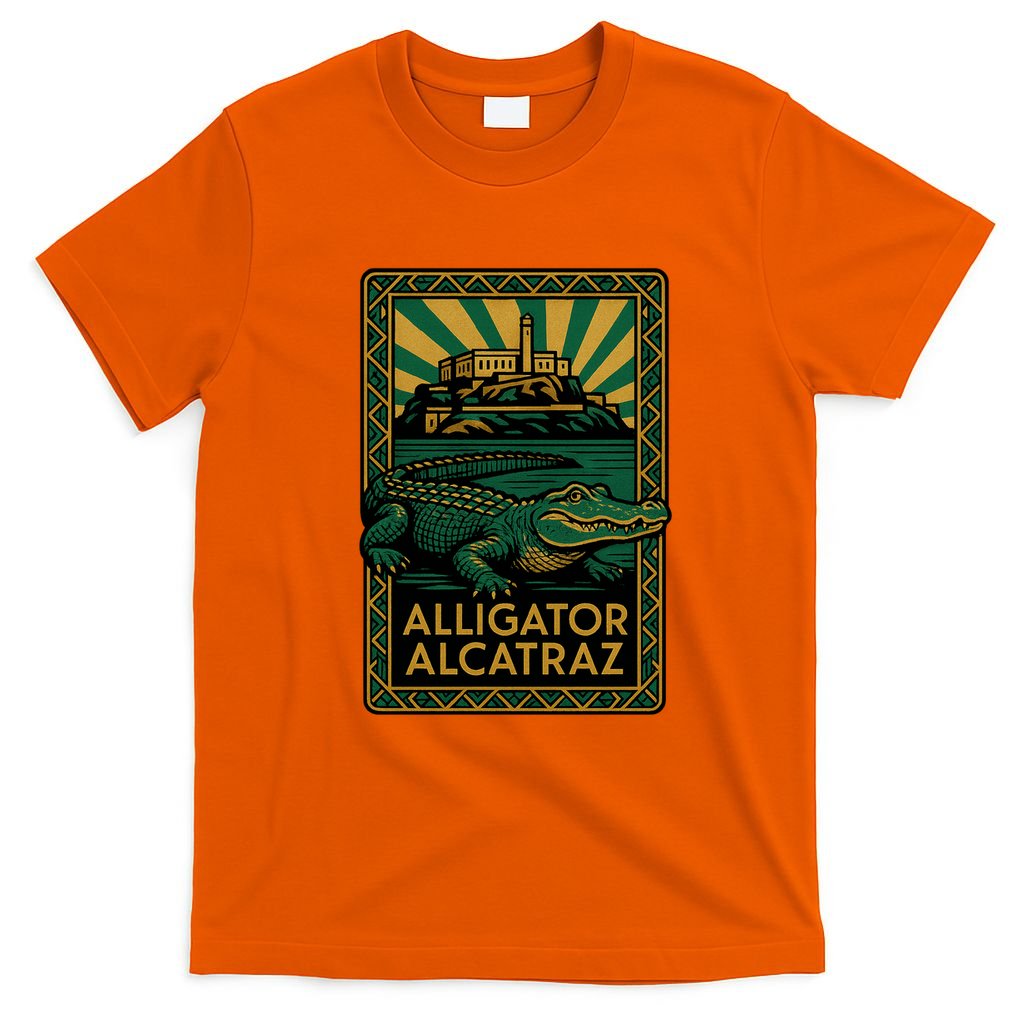 Alligator Alcatraz Art Deco T-Shirt