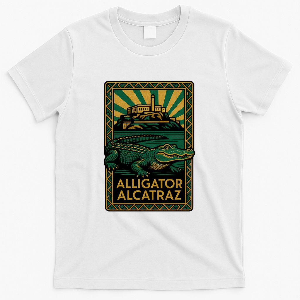 Alligator Alcatraz Art Deco T-Shirt