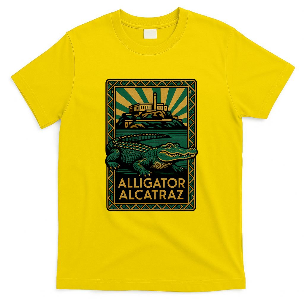 Alligator Alcatraz Art Deco T-Shirt