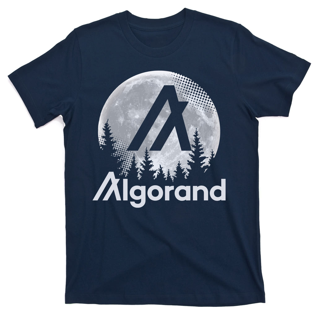 Algorand ALGO Coin Cryptocurrency Wilderness Full Moon T-Shirt