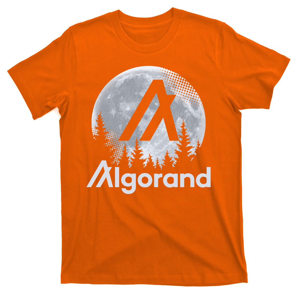 Algorand ALGO Coin Cryptocurrency Wilderness Full Moon T-Shirt