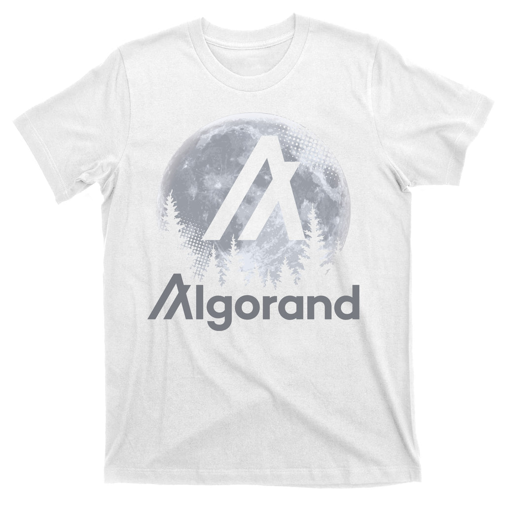 Algorand ALGO Coin Cryptocurrency Wilderness Full Moon T-Shirt