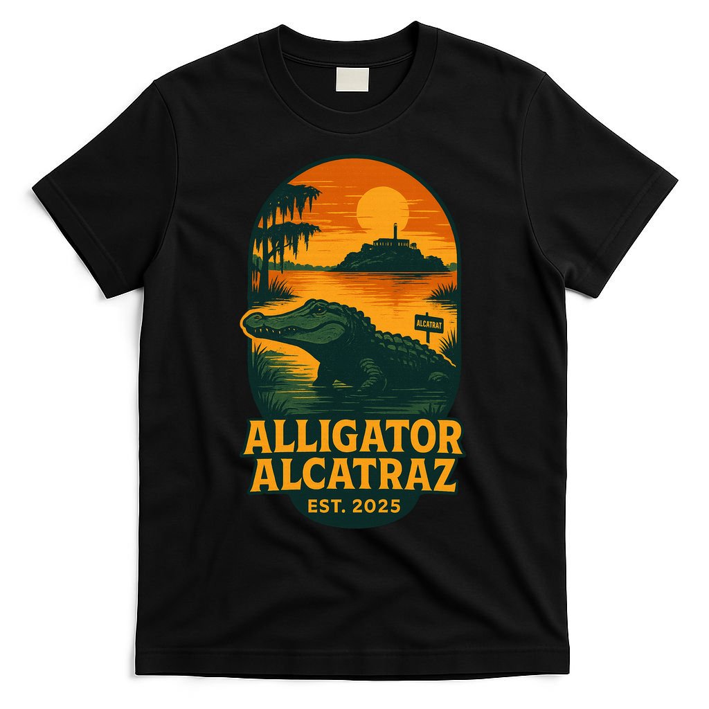 Alligator Alcatraz Established 2025 Gator Swamp T-Shirt