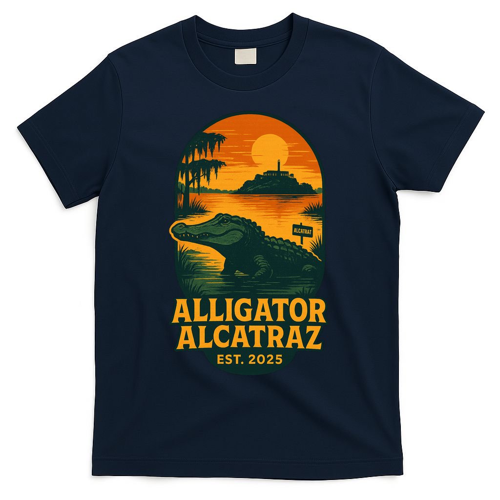 Alligator Alcatraz Established 2025 Gator Swamp T-Shirt