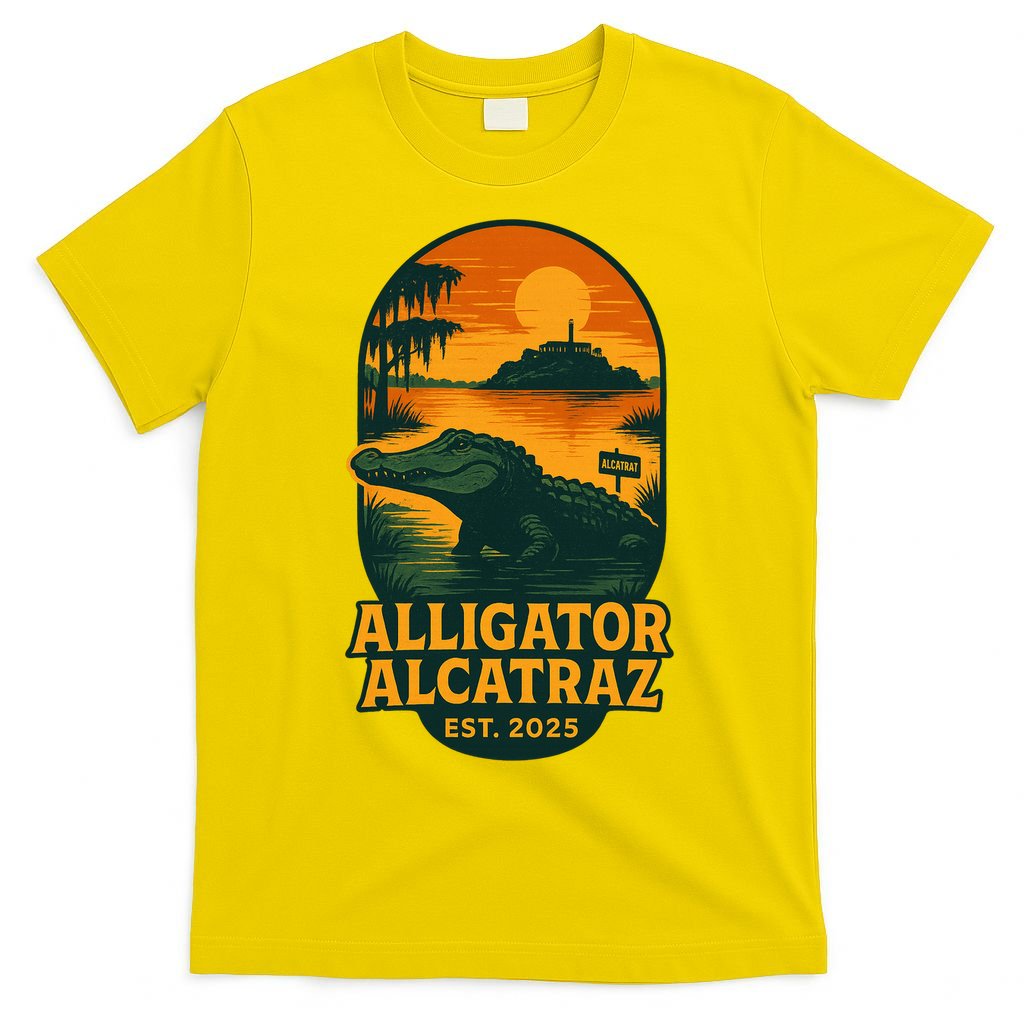 Alligator Alcatraz Established 2025 Gator Swamp T-Shirt
