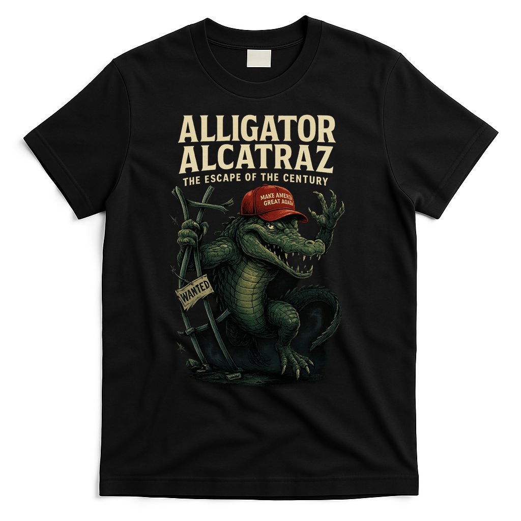 Alligator Alcatraz Escape Warning MAGA T-Shirt