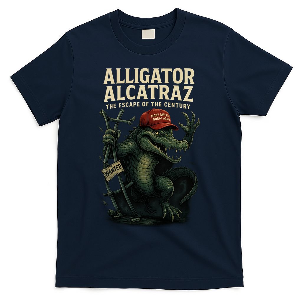 Alligator Alcatraz Escape Warning MAGA T-Shirt