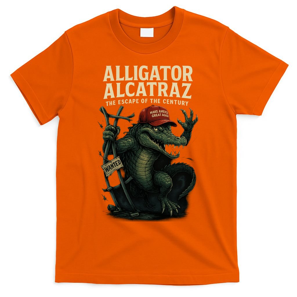 Alligator Alcatraz Escape Warning MAGA T-Shirt