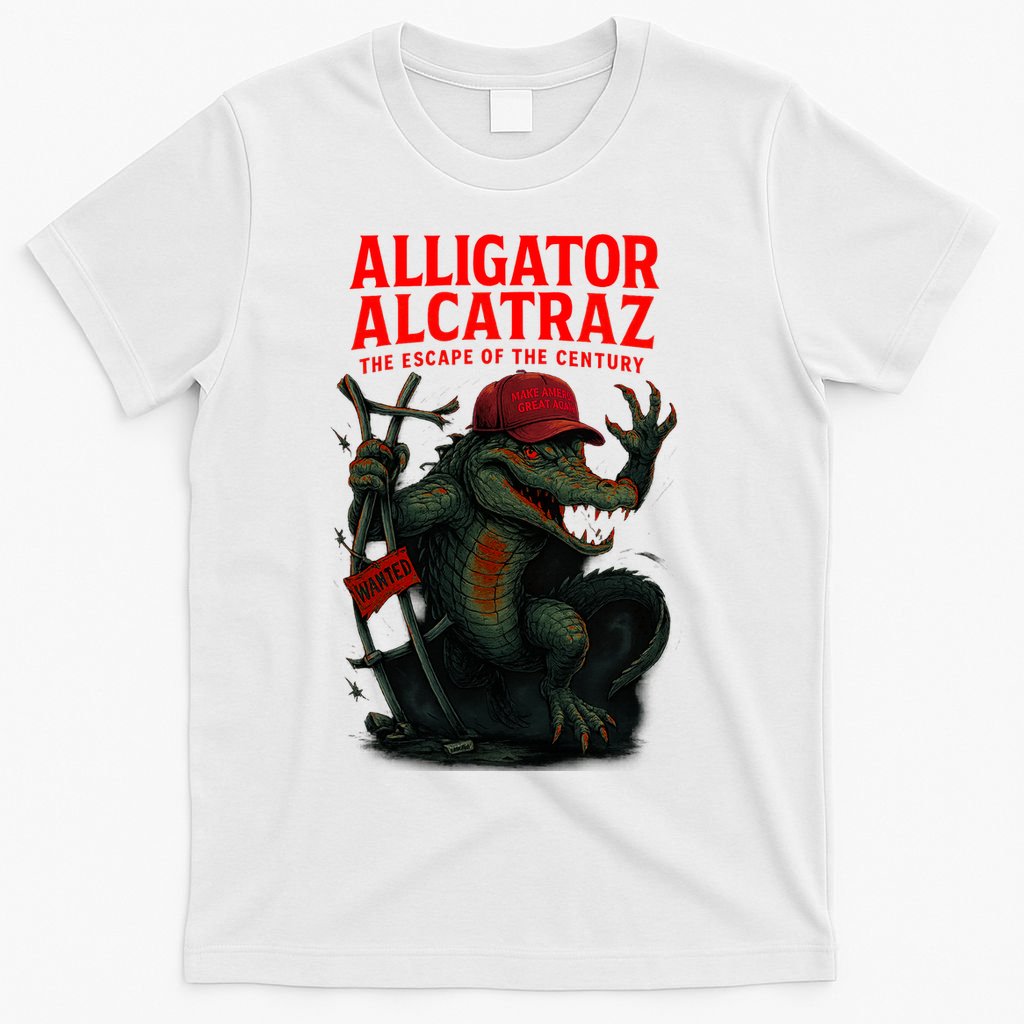 Alligator Alcatraz Escape Warning MAGA T-Shirt