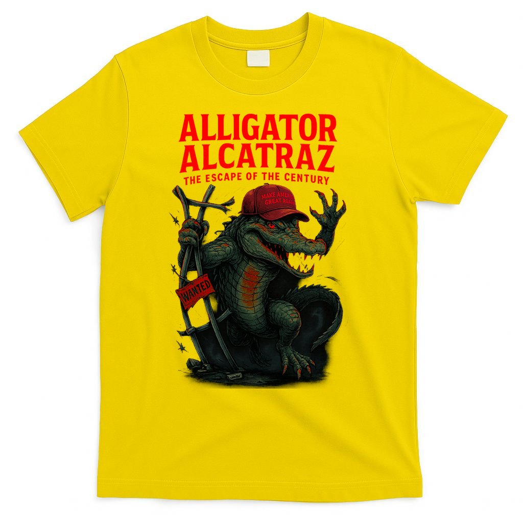 Alligator Alcatraz Escape Warning MAGA T-Shirt