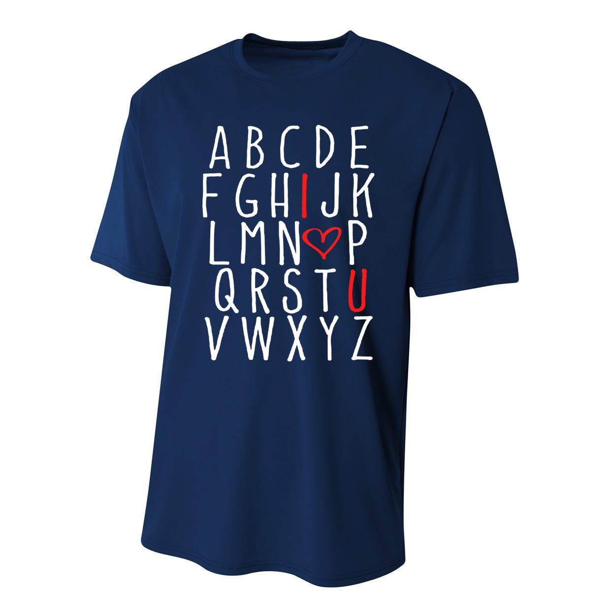 Abc Alphabet I Love You English For Teacher Valentines Day Performance Sprint T-Shirt
