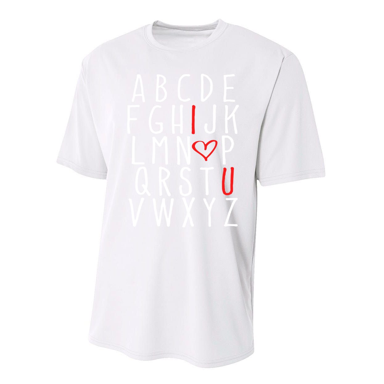 Abc Alphabet I Love You English For Teacher Valentines Day Performance Sprint T-Shirt